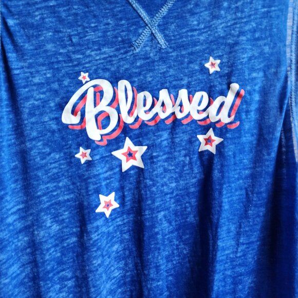 No Boundaries Blue Blessed Tank Top Size XL - Picture 8 of 14